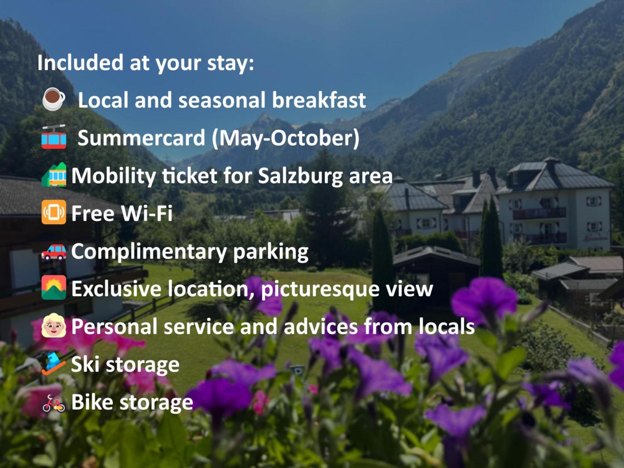 Pension Monika, Your B&B Including Summercard Kaprun Eksteriør bilde