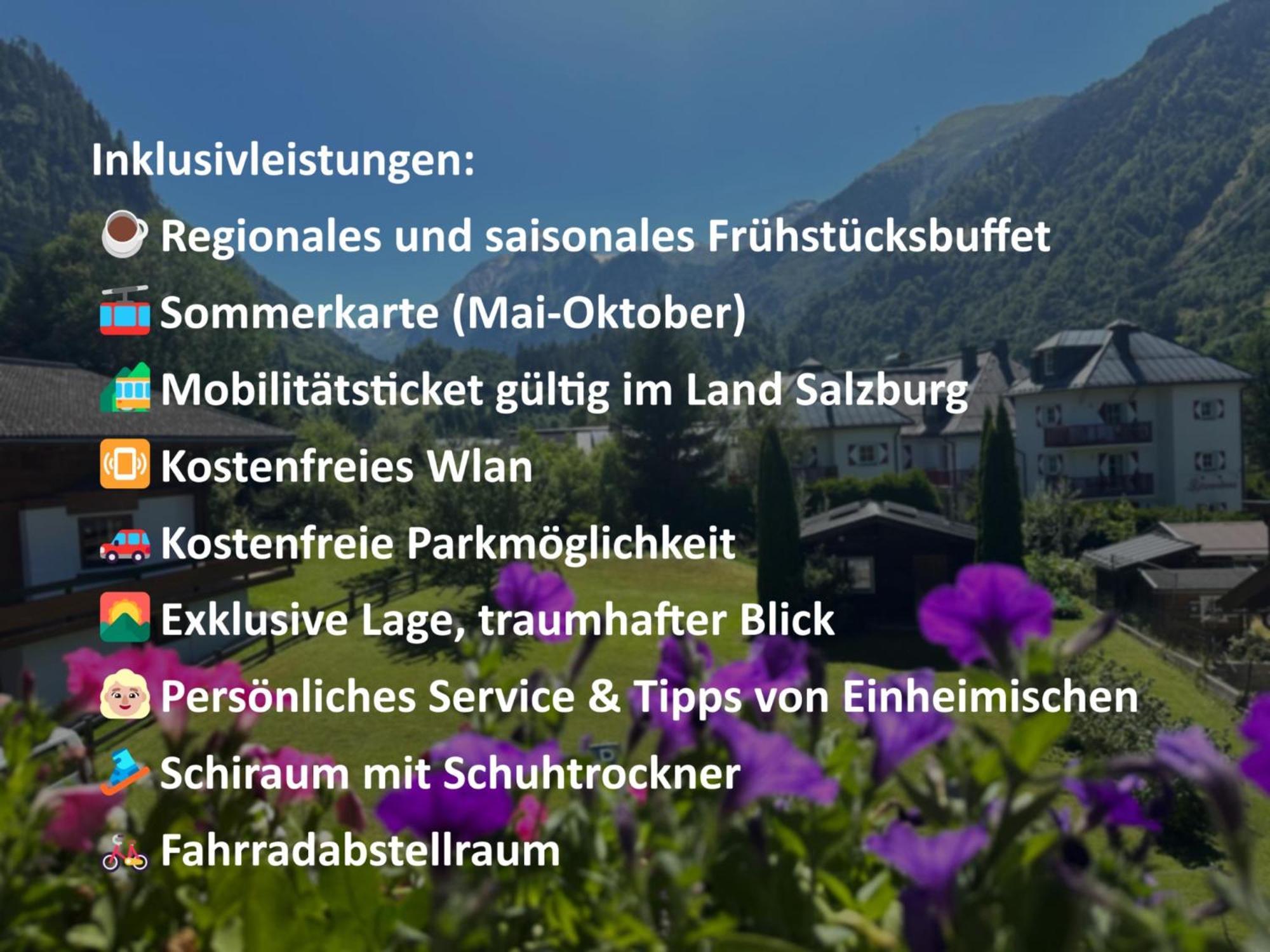 Pension Monika, Your B&B Including Summercard Kaprun Eksteriør bilde